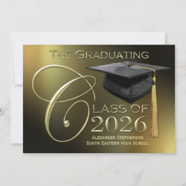 Rico Classe de Anúncio de Graduação Dourada 2025