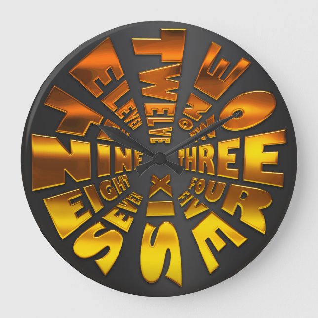 Rico de Relógio de Hora do Word (Frente)