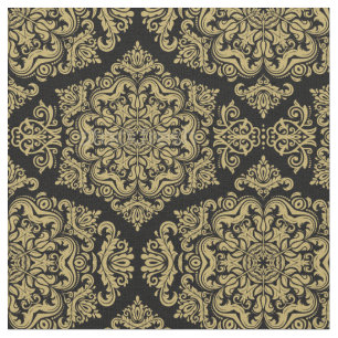 Rico Dourado no Tecido Black Damask