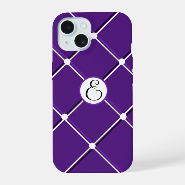 Rico E inicial com Design em branco e roxo (Verso)