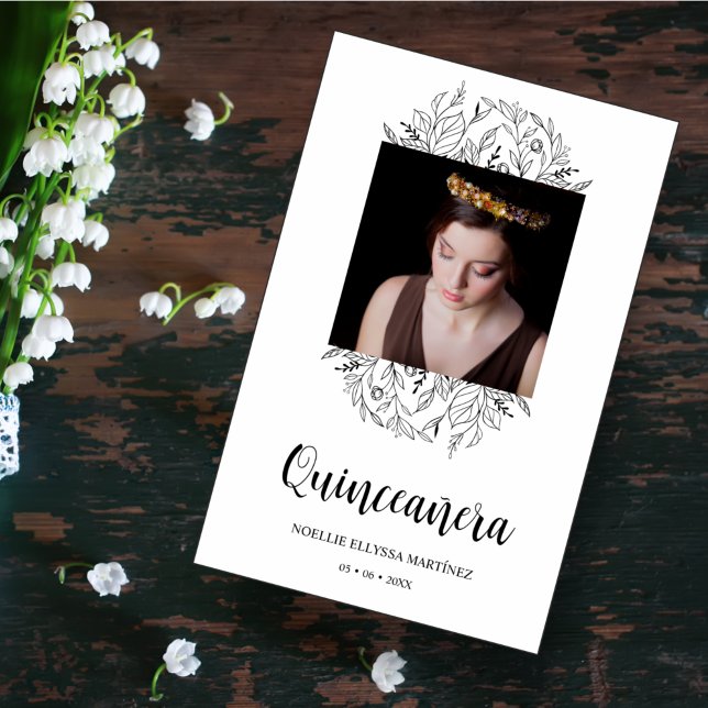 Rico Espanhol Flores Selvagens Quinceañera Foto (Criador carregado)