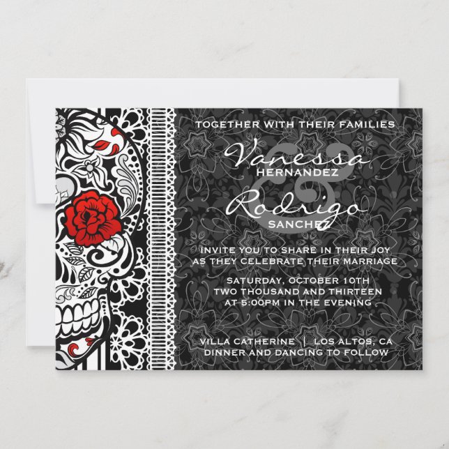 Rico Lace Sugar Skull Dia do Convite Morto (Frente)