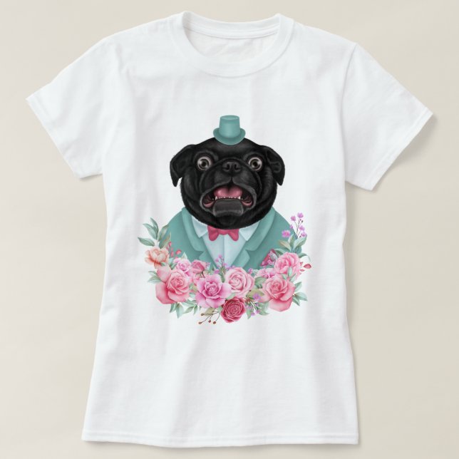 Rico Pug T-Shirt (Frente do Design)