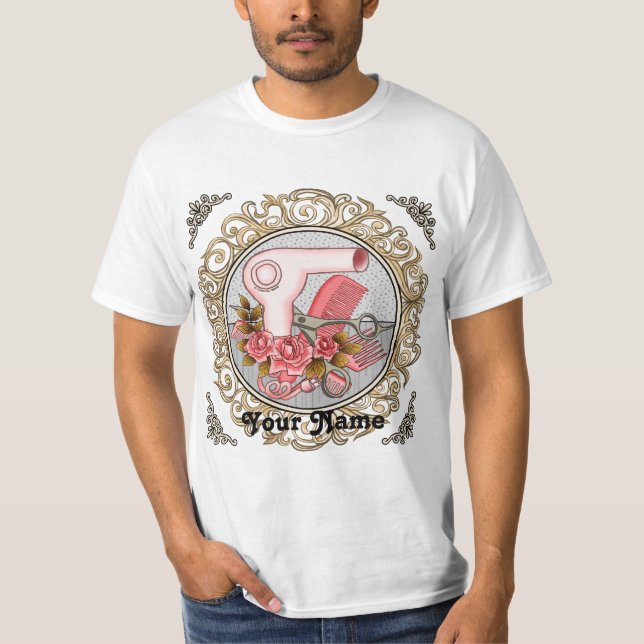 Rico Rosa Beautician T-Shirt (Frente)