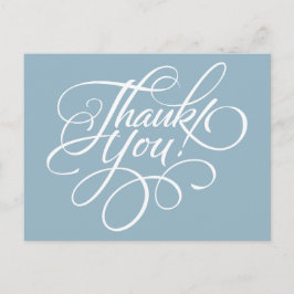 Rico Script Aquamarine Cartões de agradecimentos A
