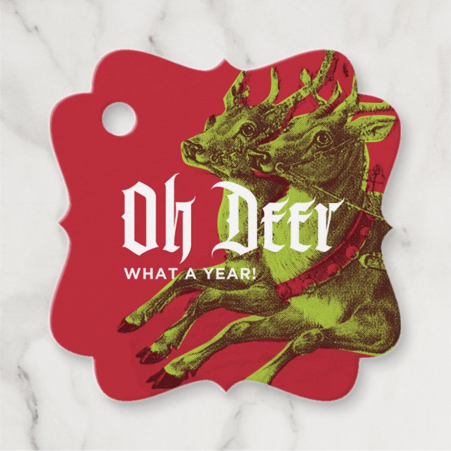 Rico Verde/Vermelho da Etiqueta de Presente de Rei (Frente)