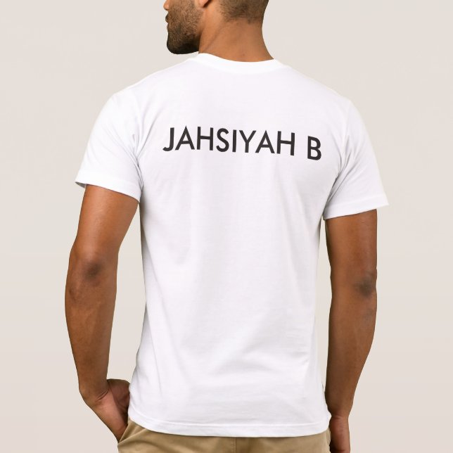 Riddim de Jahsiyah b enraíza o t-shirt dos homens (Verso)
