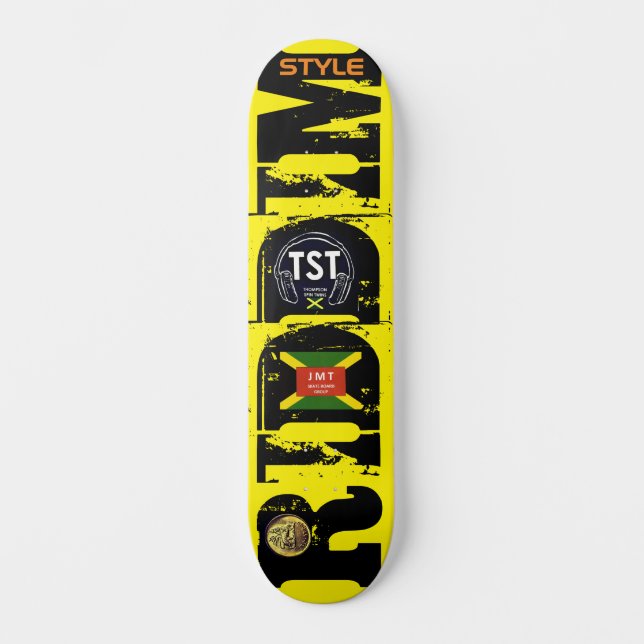 RIDDIM SYLE 7, 3/4", skateboard Deck (Frente)