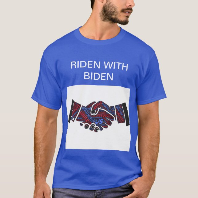 Riden com camiseta básica escura masculina (Frente)