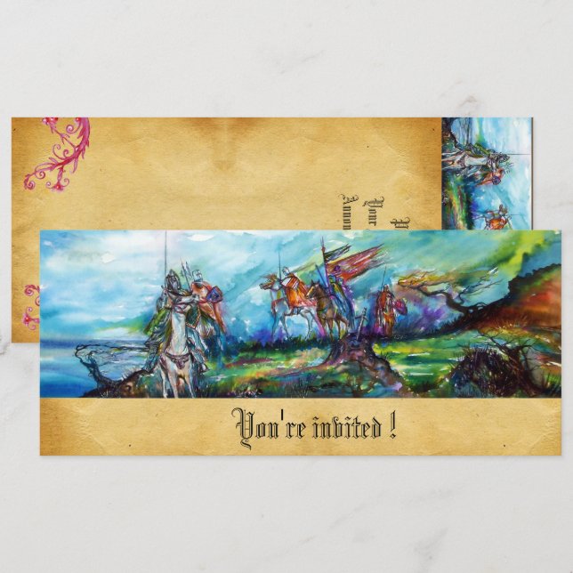 RIDERS IN STORKnights Horseback PARGEM CONVITE (Frente/Verso)