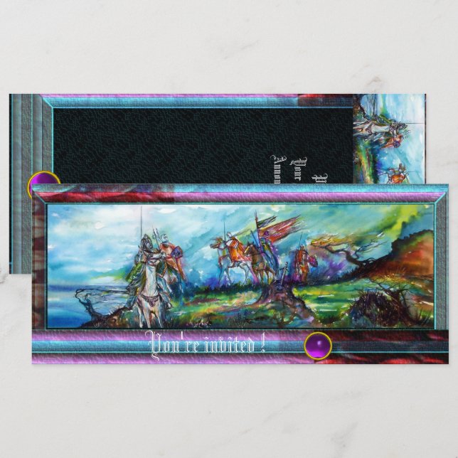 RIDERS IN STORKnights Horseback PARGEM CONVITE (Frente/Verso)