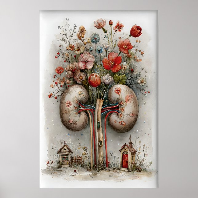 Rim Humano Com Impressão de Flores, Pintura de Ana (Frente)