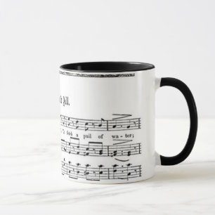 Rima de berçário Jack e caneca de Jill
