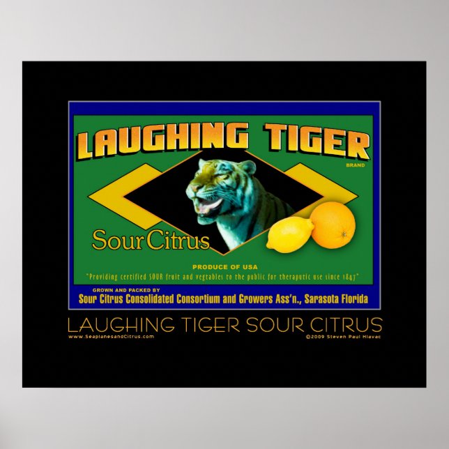 Rindo de Tiger Sour Citrus fine art poster (Frente)