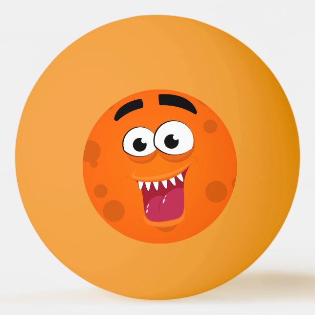 Rindo do Monstro Laranja Personalize a Bola do Pin (Frente)