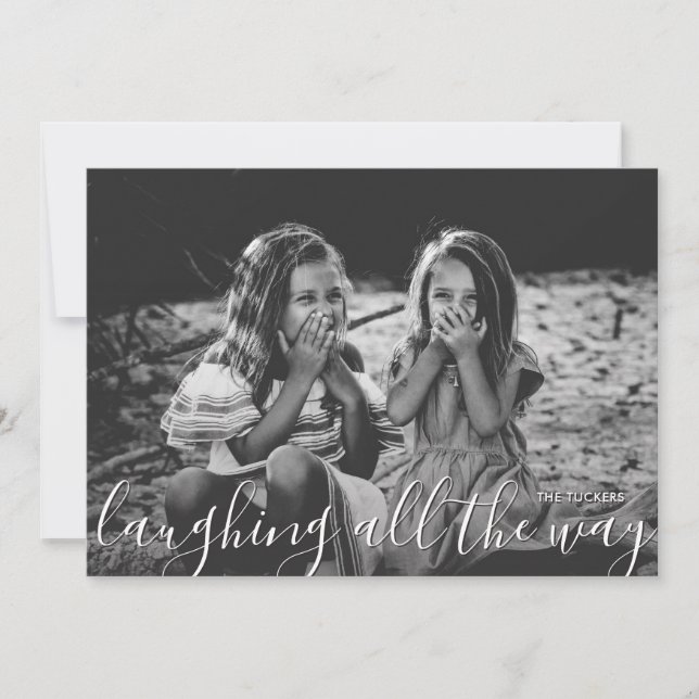 Rindo todo o caminho Sobrepor o Cartão com fotos d (Frente)