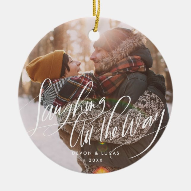 Rindo todo o ornamento do feriado do roteiro da (Frente)