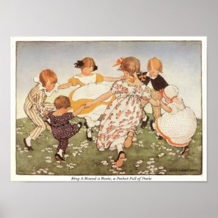 Ring-A-Round A Rosie Nursery Rhyme Impressão