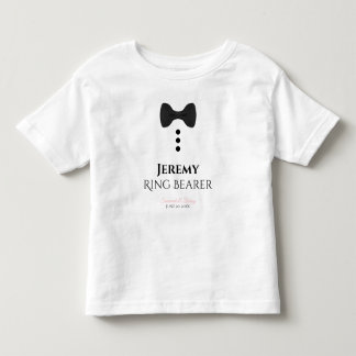 Ring Bearer Black Tie Wedding Young Child T-shirt