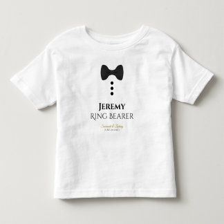 Ring Bearer Black Tie Wedding Young Child T-shirt