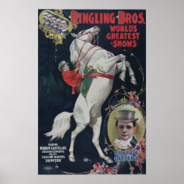 Ringling Bros Circus Colorido poster vintage