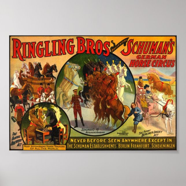 Ringling Bros Circus Poster vintage (Frente)