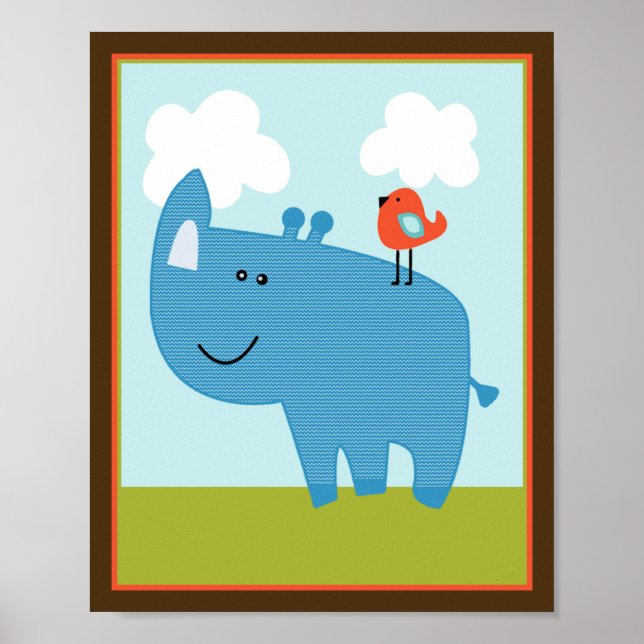 Rinocerontes Rhino Art Poster (Frente)