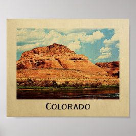 Rio Colorado Poster Viagens vintage Art Colorado
