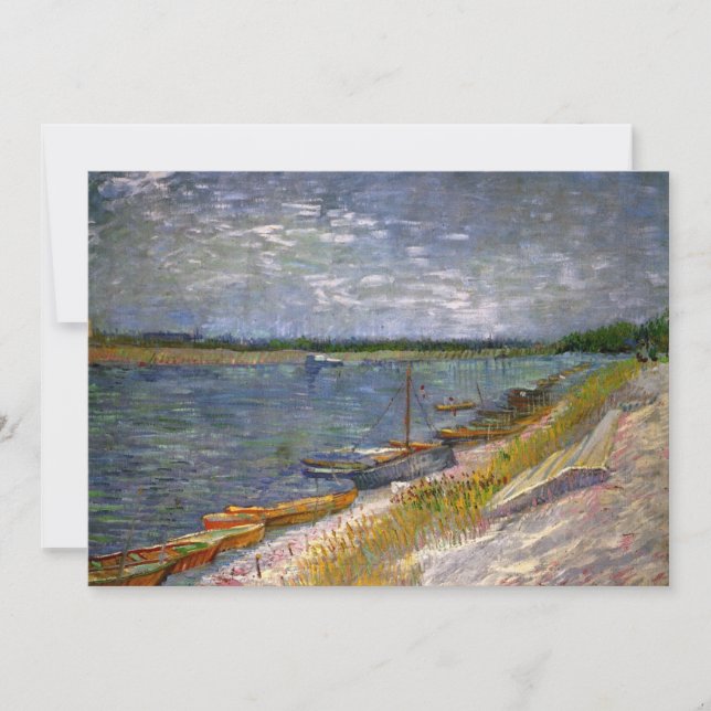 Rio com Barcos a Remo por Vincent van Gogh (Frente)