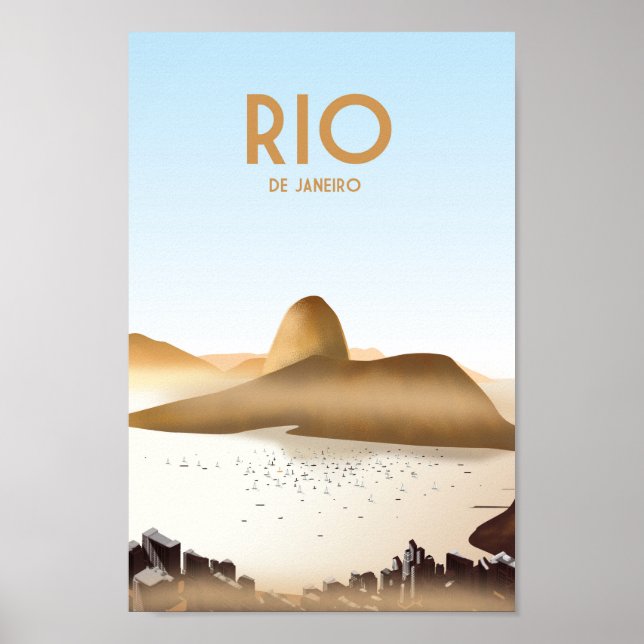 Rio de Janeiro Brasil Poster de viagem cabana (Frente)