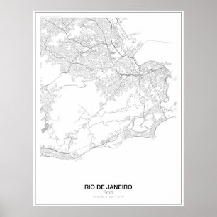 Rio de Janeiro, Brasil, poster minimalista s.2 do
