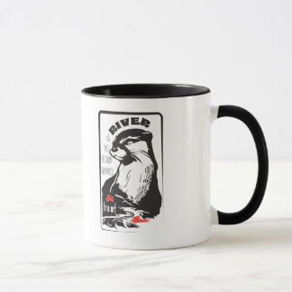 rio de lontra da caneca de café