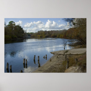Rio de Suwannee, impressão velho da rampa do barc