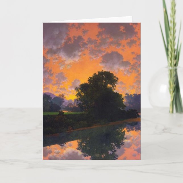 Rio em Scutney pelo cartão de Maxfield Parrish (Frente)