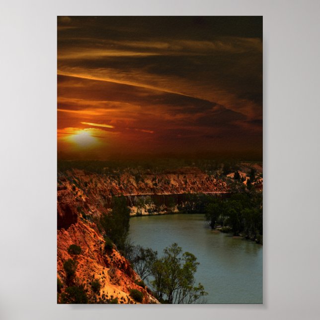 Rio Murray Austrália Sunset, Poster (Frente)