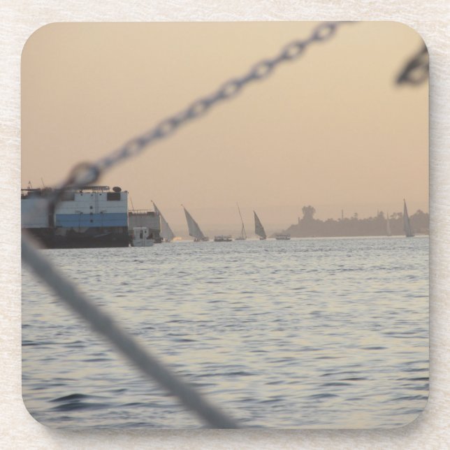 Rio Nile Sunset Duro Plastic Porta copos (Frente)