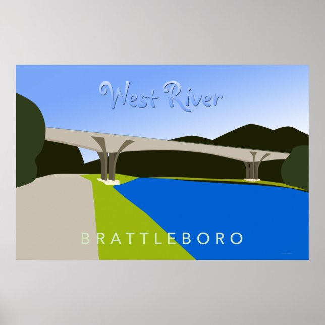 Rio oeste - Brattleboro, VT Poster (Frente)