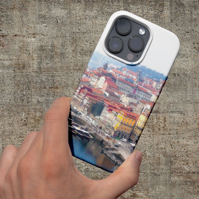 Rio Ribeira e Douro. Porto, Portugal (Ribeira and Douro River. Porto, Portugal. iPhone Case)