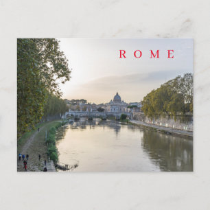 rio Tiber vista cartão postal de Roma