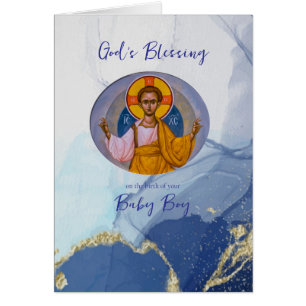 Rios Parabéns de água vivos Novo Cartão de Bebê