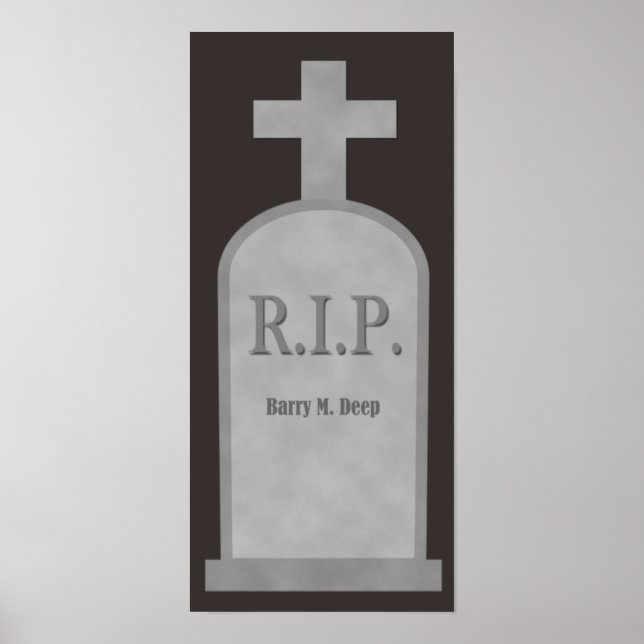 RIP Halloween Barry M. Deep Tombstone Poster (Frente)