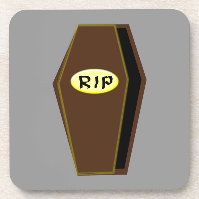 RIP Halloween Coffin of Doom Porta copos (Frente)
