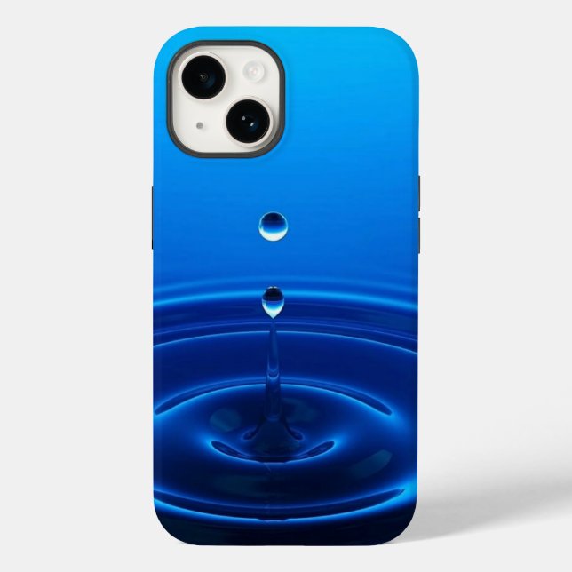 Ripple de Água Azul Profundo Estética (Verso)