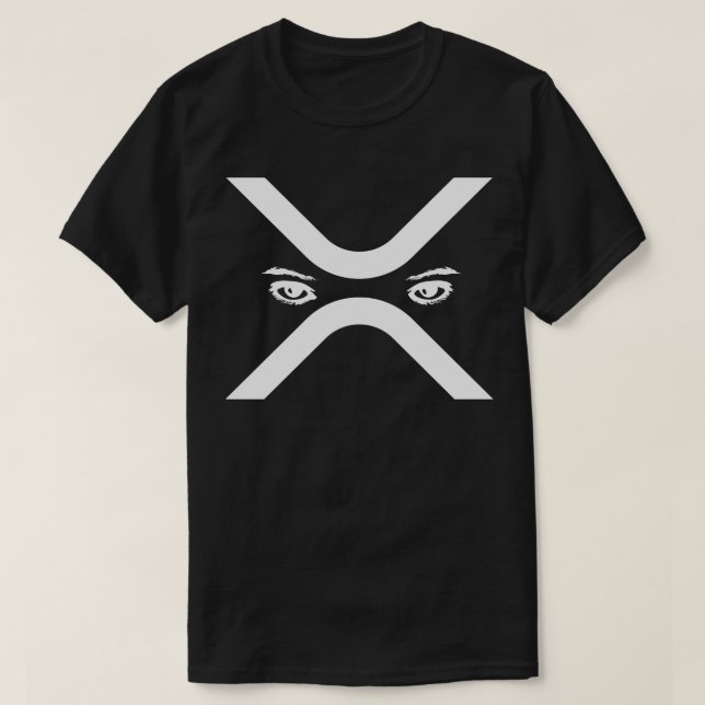 Ripple XRP com camiseta de olhos (Frente do Design)