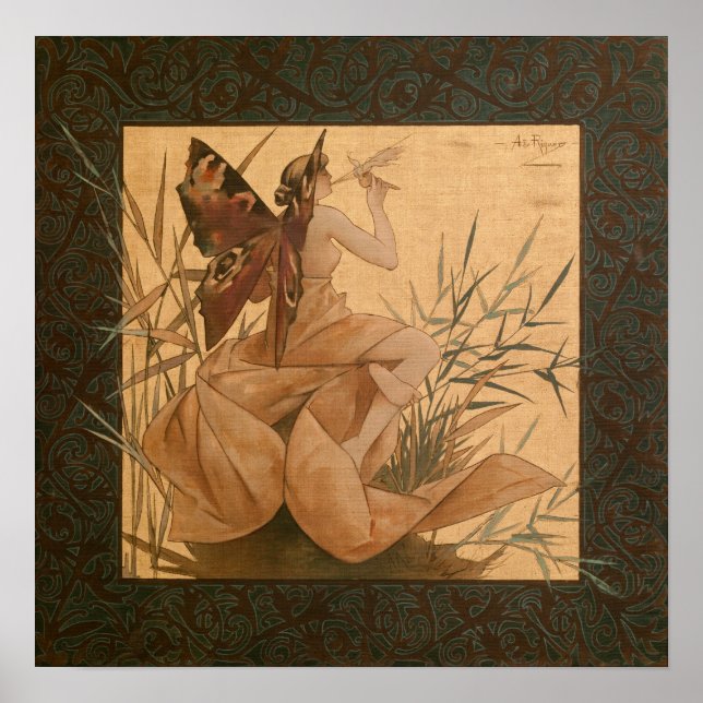 Riquer Winged Ninfh CC0097 Poster (Frente)