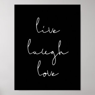 Rir ao vivo amor poster preto