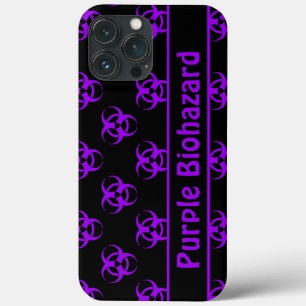 Risco biológico roxo e preto com Capa de telefone
