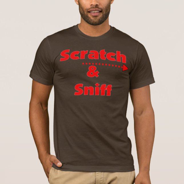 Risco & seta do Sniff ao t-shirt dos homens da (Frente)