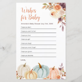 Ritis Orange Pumpkin Floral Desejos para Bebê