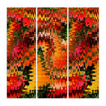 Ritmo de Abstrato de Triptych da Vida